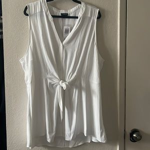 White blouse. Peplum style fit